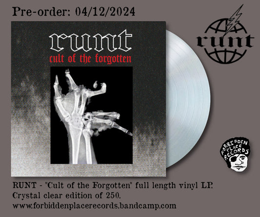 RUNT - “Cult of the Forgotten” Clear Vinyl LP